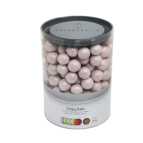 CRISPY BALLS ΠΕΡΛΕ ΡΟΖ συσκ. 4Kg 11,30€/Kg, συσκ. 800gr 11,50€